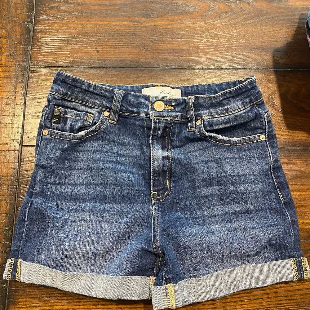 KanCan Indigo Jean Shorts with Cuffed Hems